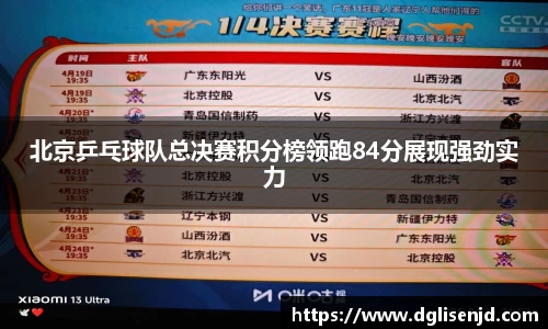 北京乒乓球队总决赛积分榜领跑84分展现强劲实力
